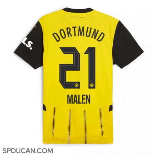 Muški Nogometni Dres Borussia Dortmund Donyell Malen #21 Domaci 2024-25 Kratak Rukav